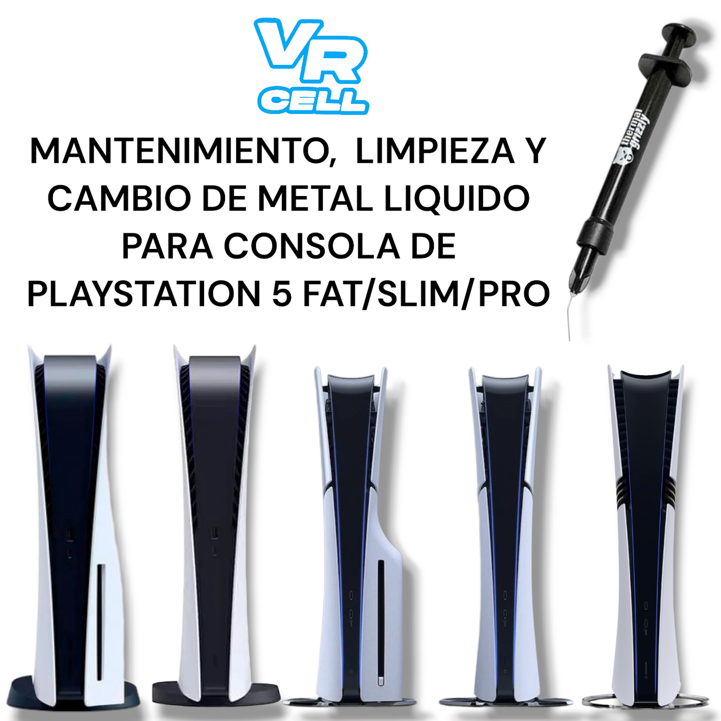 MANTENIMIENTO, LIMPIEZA Y CAMBIO DE METAL LIQUIDO PARA CONSOLA DE PLAYSTATION 5 FAT/SLIM/PRO