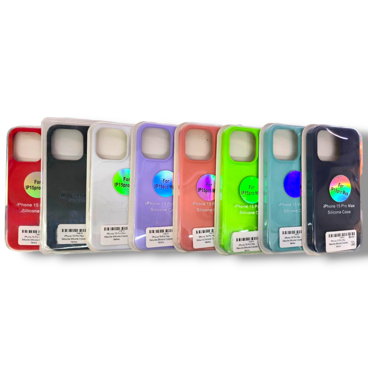 IPHONE 15 PRO MAX - ESTUCHE DE SILICONE COLORES VARIOS