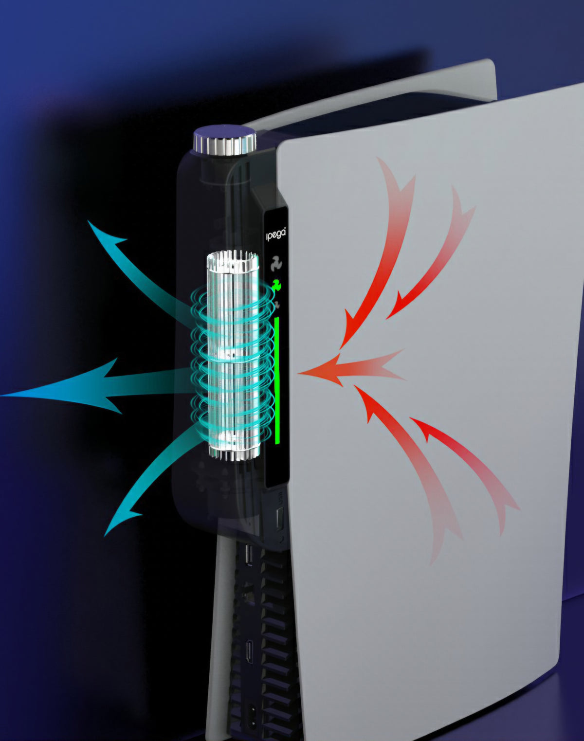 SISTEMA DE EVACUACIÓN Y EXTRACCIÓN DE AIRE CALIENTE PARA CONSOLA PS5 FAT - IPEGA PG-P5031