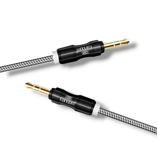 CABLE AUXILIAR 3,5 mm MACHO A 3,5 mm MACHO  TRENZADO 1.5M - Earldom AUX07