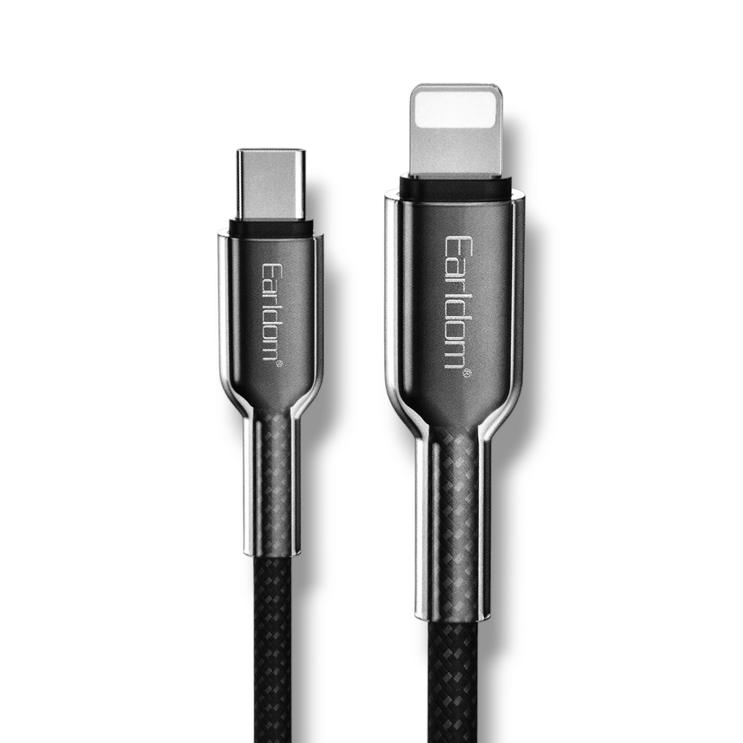 CABLE USB-C A LIGHTNING PD 27W 1M TRENZADO- EARLDOM EC-205C-L