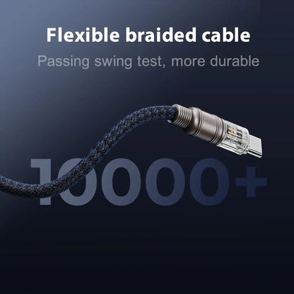 CABLE 100W USB-A A USB-C 1.2M TRENZADO - REMAX RC-C128 SERIES BOUNDLESS