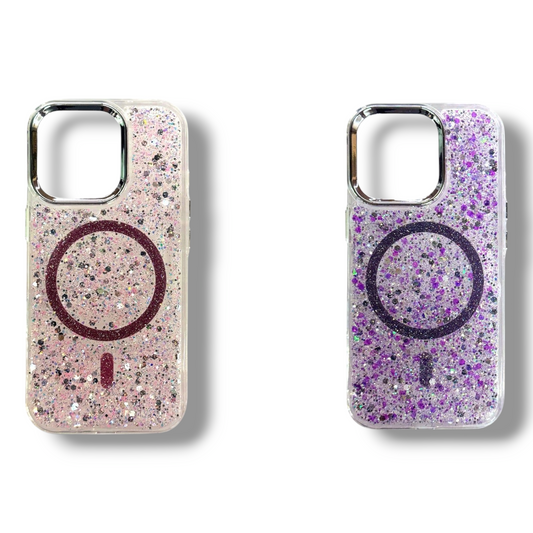 IPHONE 16 PRO - ESTUCHE ESCARCHADO TRASPARENTE CON MAGSAFE VARIO COLORES