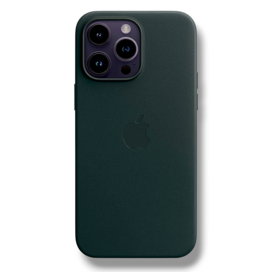 IPHONE 14 PRO MAX - ESTUCHE DE CUERO CON MAGSAFE VERDE OSCURO