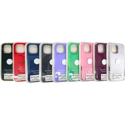 IPHONE 16 PRO MAX - ESTUCHE SILICONE COLORES VARIOS