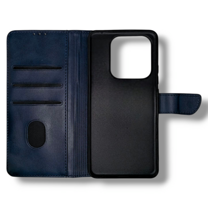 Xiaomi Redmi Note 14 5G - Estuche de Agenda Azul Oscuro