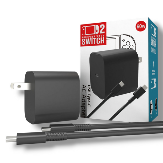 CARGADOR 60W USB-C CON CABLE USB-C 1.5M PARA NINTENDO SWITCH 2 / STEAM DECK - HYC-1638