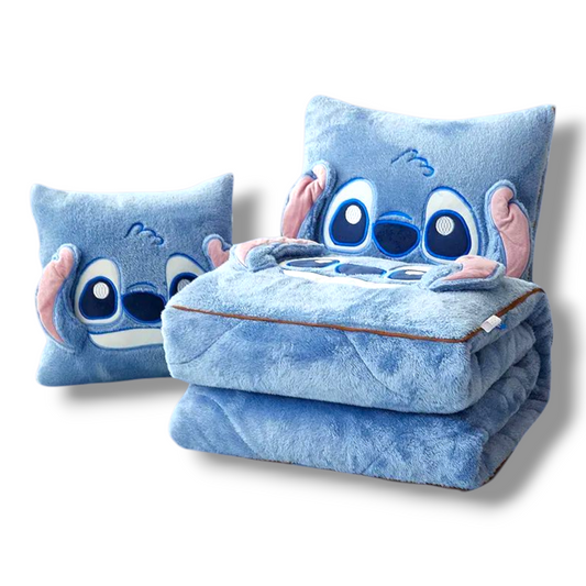 COBIJA ALMOHADA CON DISEÑO DE STITCH