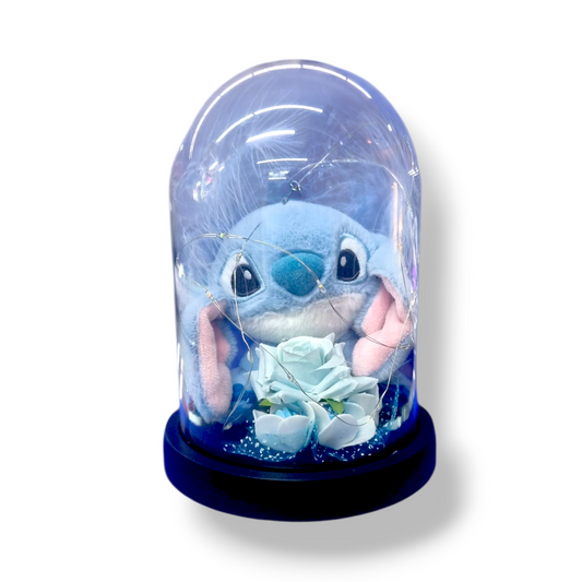 ESFERA CON PELUCHE DE STITCH CON LUCES DE 19CM