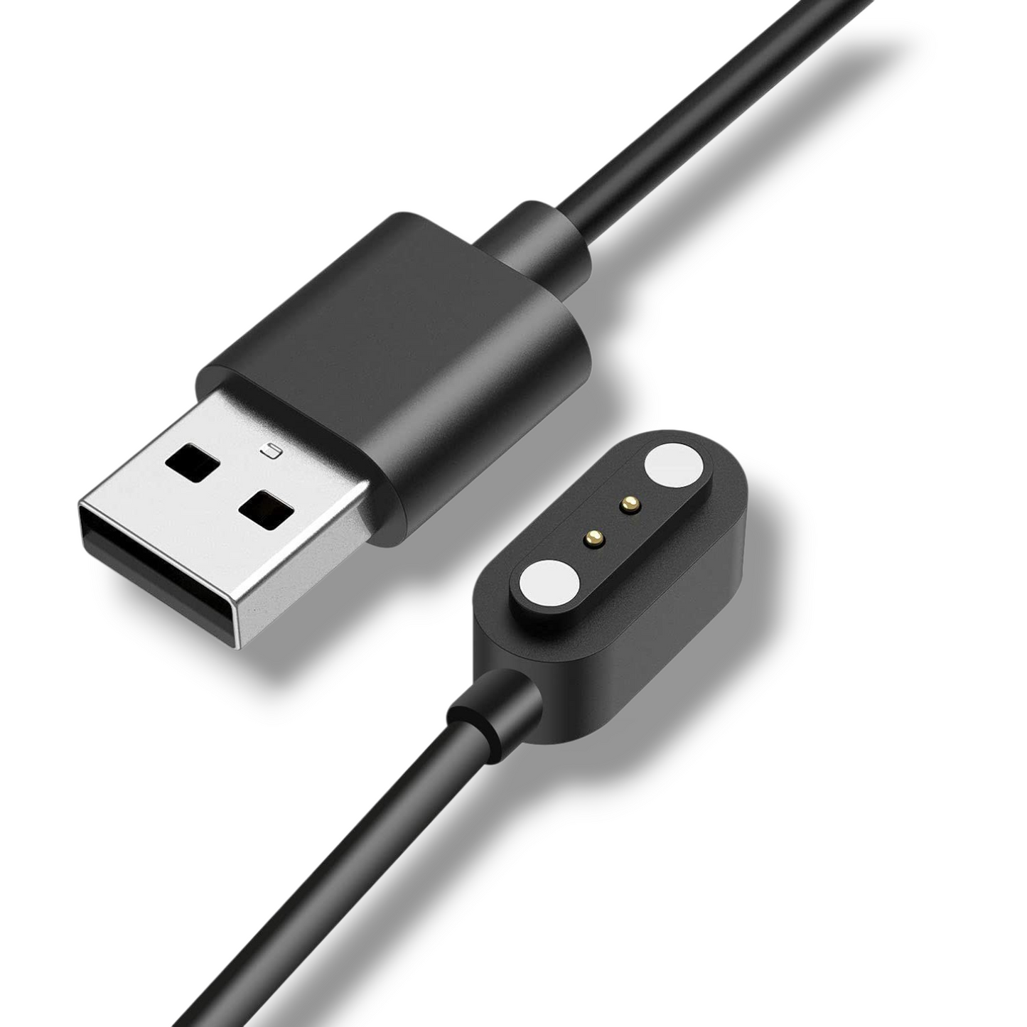 CABLE DE CARGA MAGNÉTICO PARA SMARTWATCH USB-A A 2 PINES 0.6M