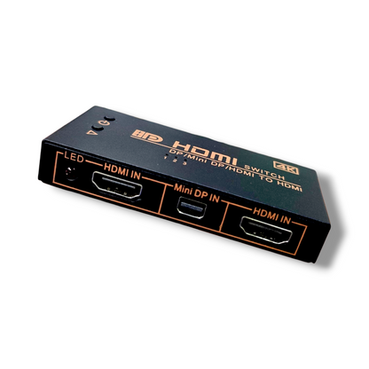 SWITCH ONTEN (MINI DISPLAY PORT Y 2 HDMI) Y UNA SALIDA HDMI 4K/2K - OTN-7589