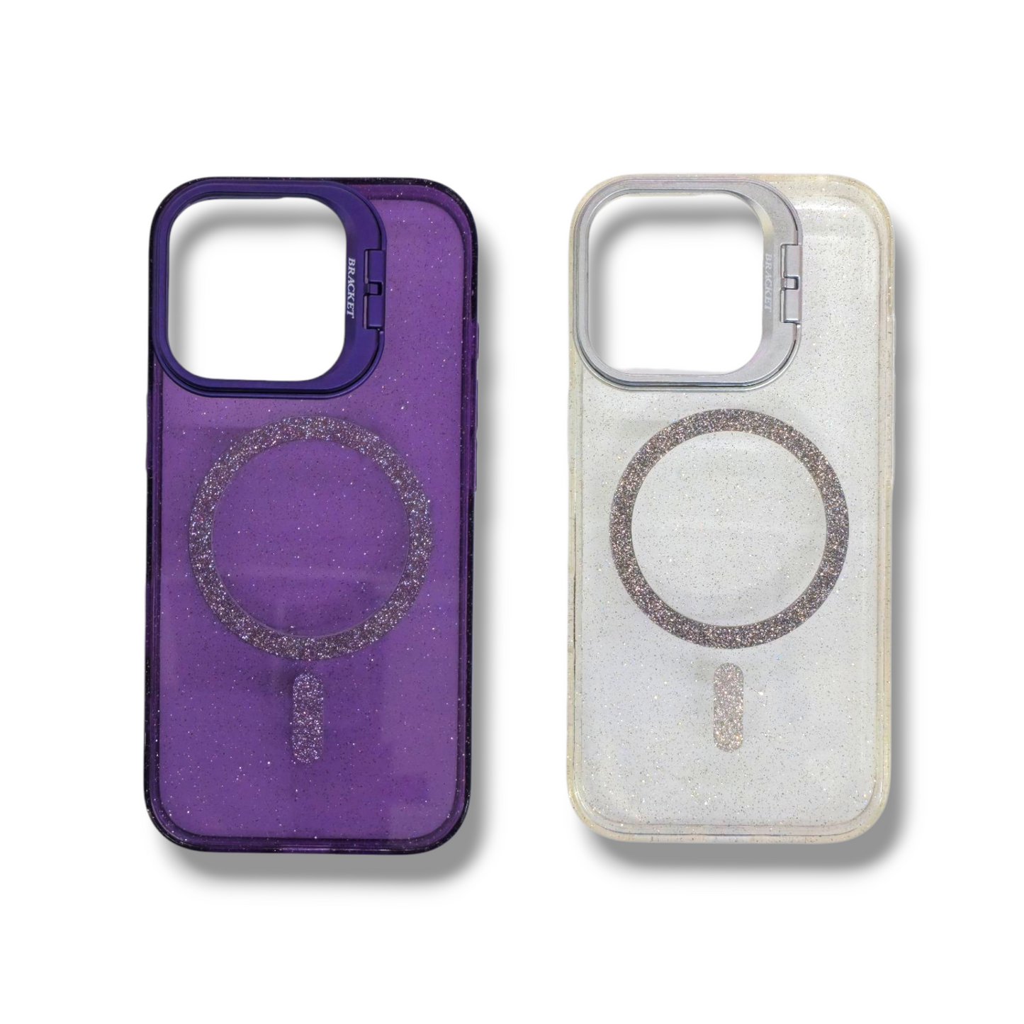 IPHONE 16 PRO - ESTUCHE  ESCARCHADO TRASPARENTE CON MAGSAFE Y KICKSTAND VARIOS COLORES