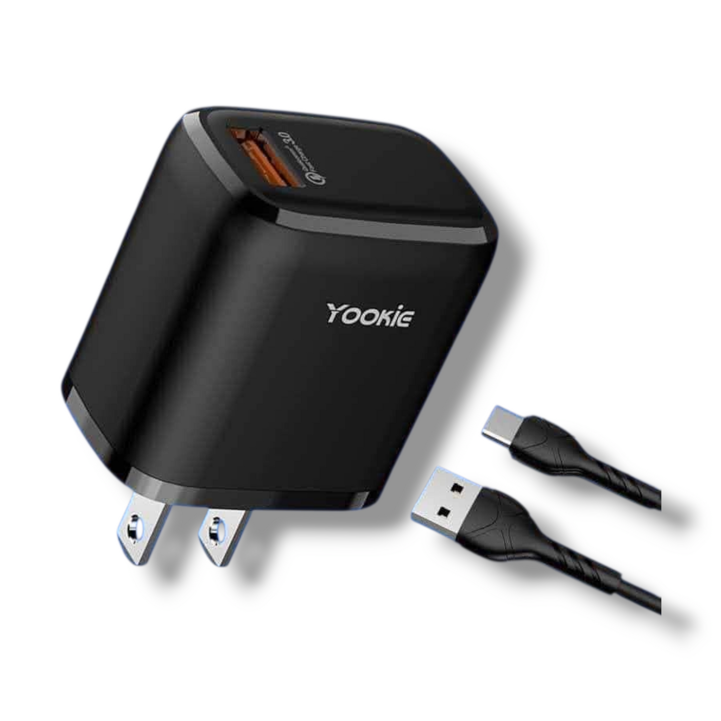 Cargador USB-C 18W QC3.0 Con Cable 1M - Yookie E12
