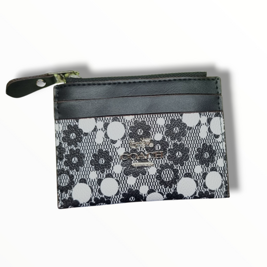 MONEDERO TARJETERO PARA DAMA  ESTILO COACH - AAA - 1 UNIDAD