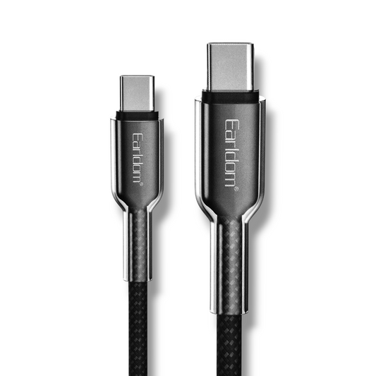 CABLE USB-C A USB-C 60W 1M TRENZADO - EARLDOM EC-205C-C