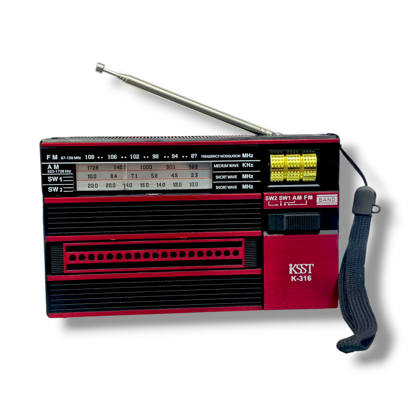 RADIO AM FM LINTERNA RECARGABLE - KSST K-316