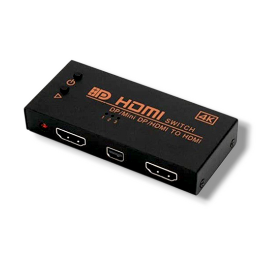SWITCH ONTEN (MINI DISPLAY PORT Y 2 HDMI) Y UNA SALIDA HDMI 4K/2K - OTN-7589